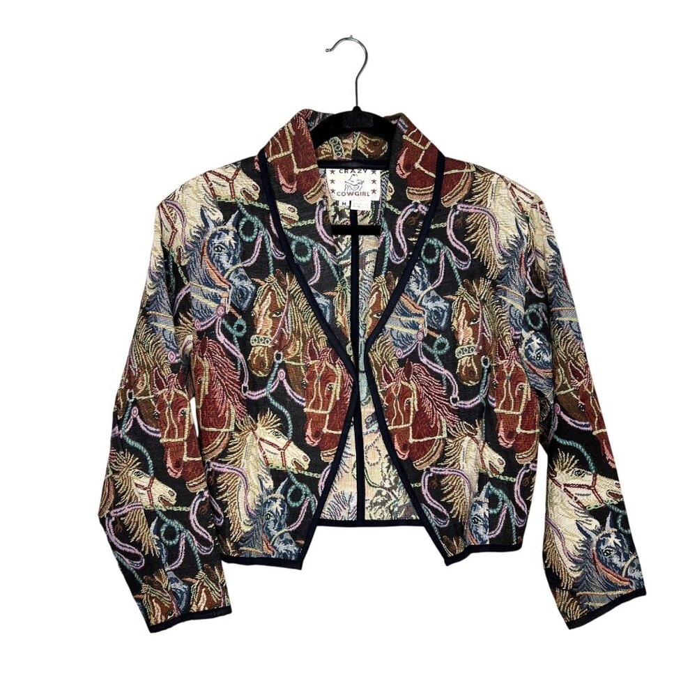 Cowgirl-Inspired Multi-Color Cropped Jacket by
